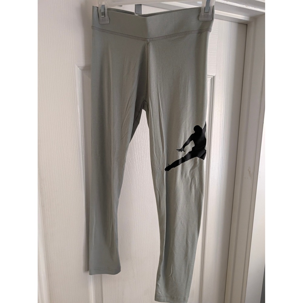 Jordan Girls Essentials Leggings Grey Heather Jumpman 45B793-C87 Large L NWT - Picture 2 of 4